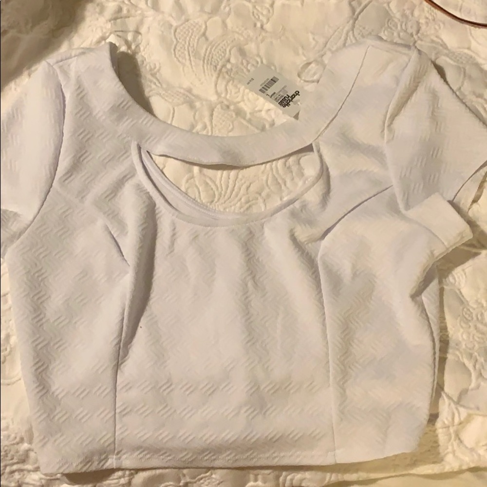 White crop top - Charlotte Russe